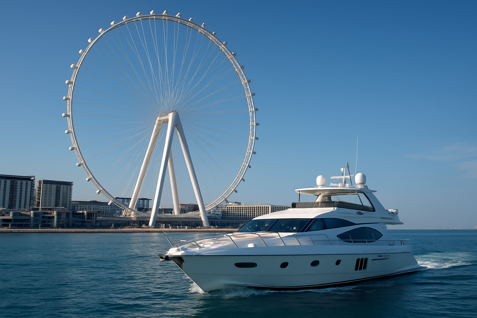 Brilions аренда яхт — яхта напротив Ain Dubai на море, Дубай